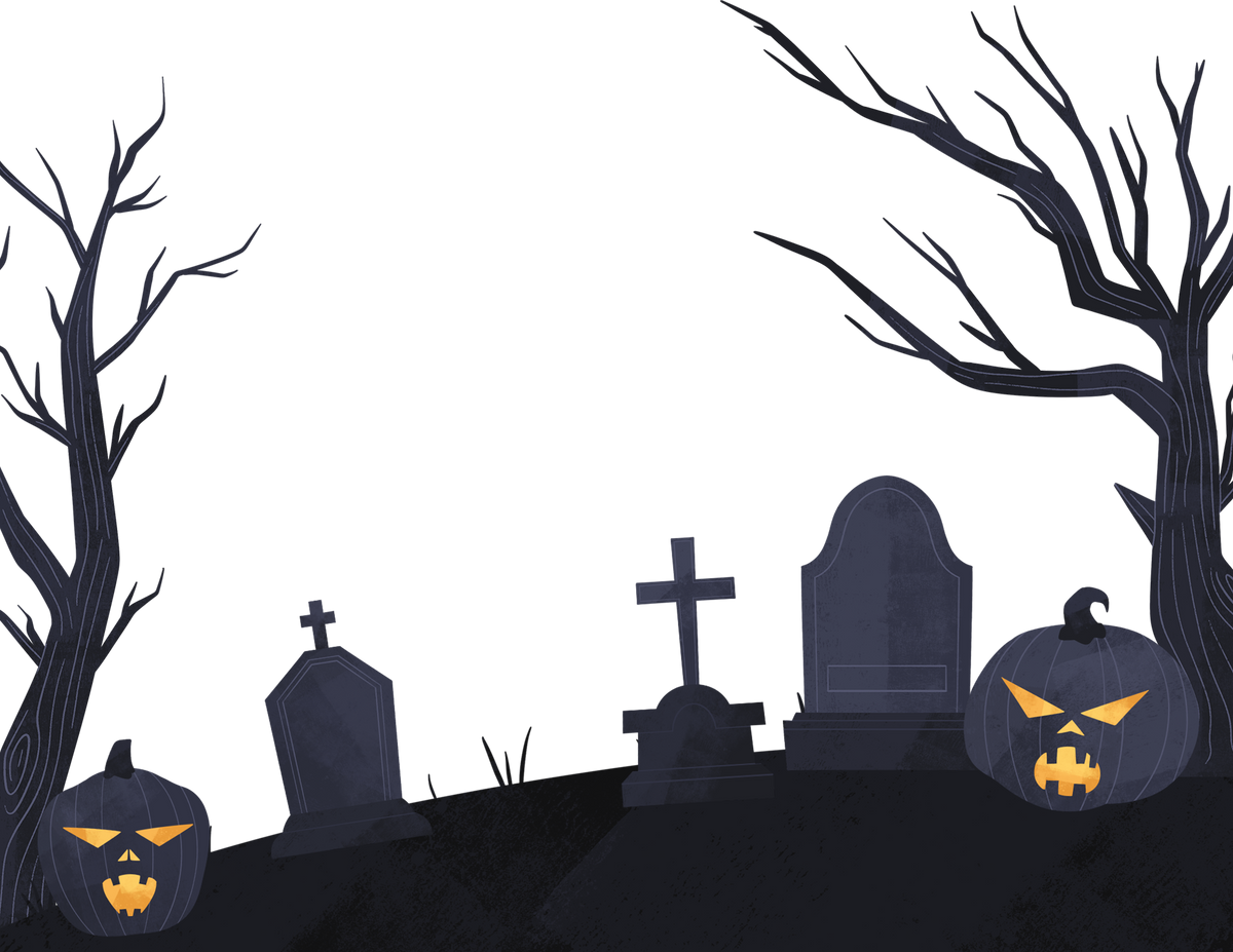 Halloween Scary Graveyard Background